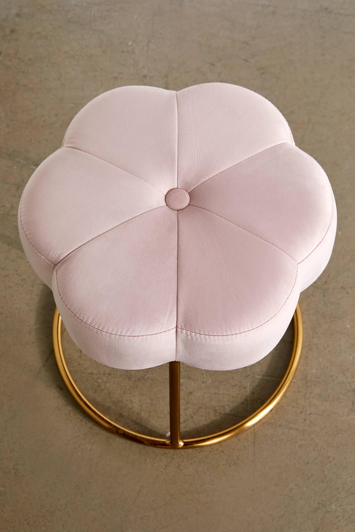 Ciara Flower Cushioned Vanity Stool