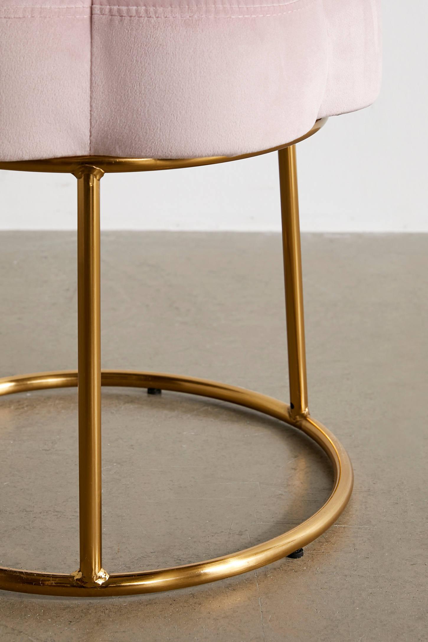 Ciara Flower Cushioned Vanity Stool