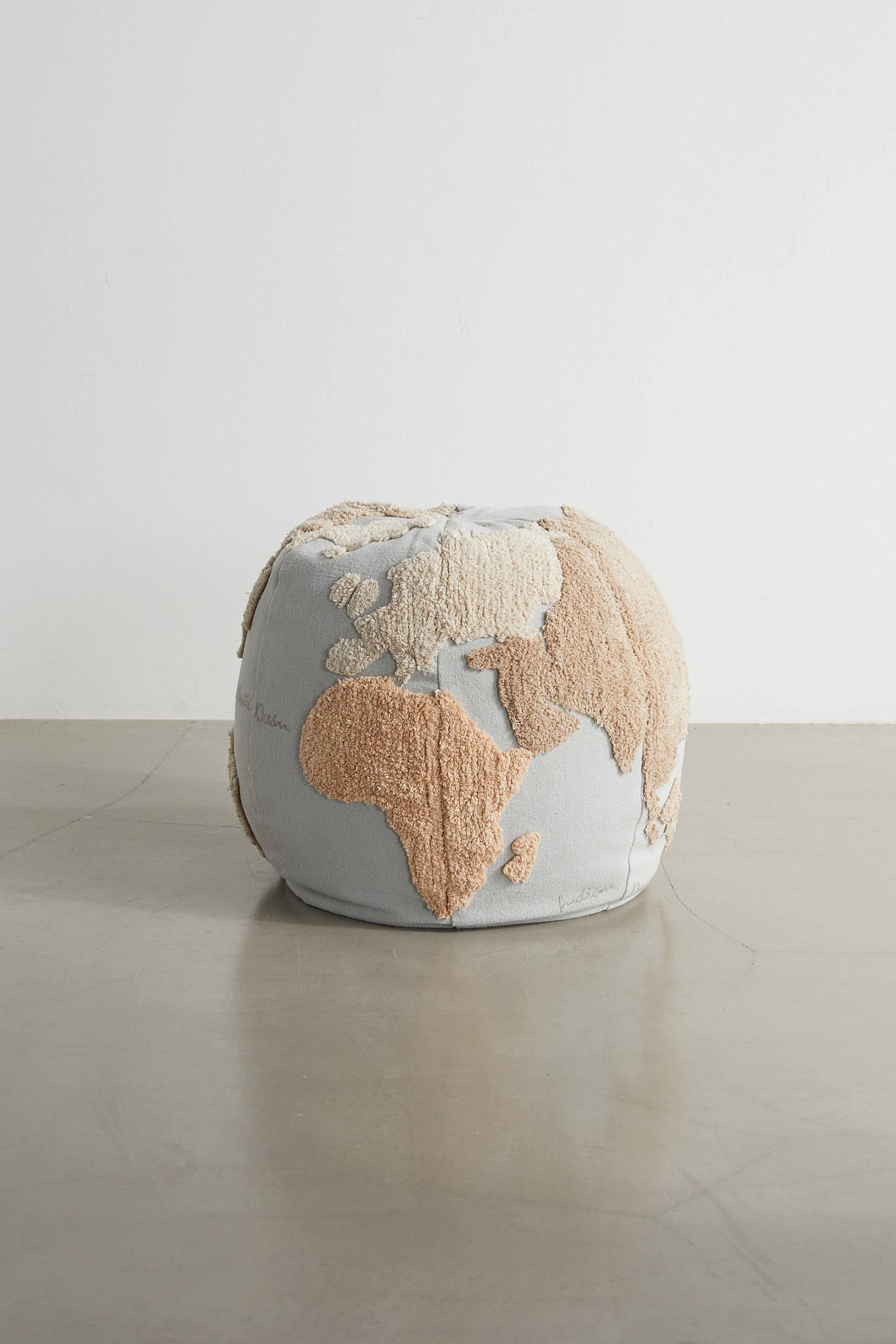 Lorena Canals World Map Pouf