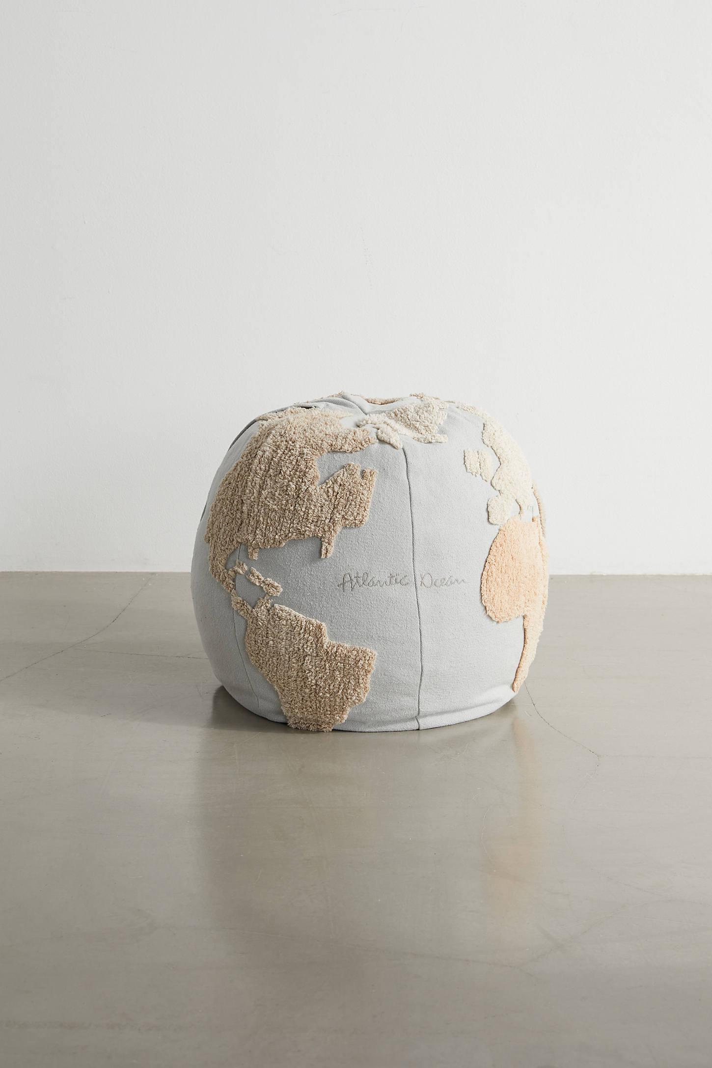 Lorena Canals World Map Pouf