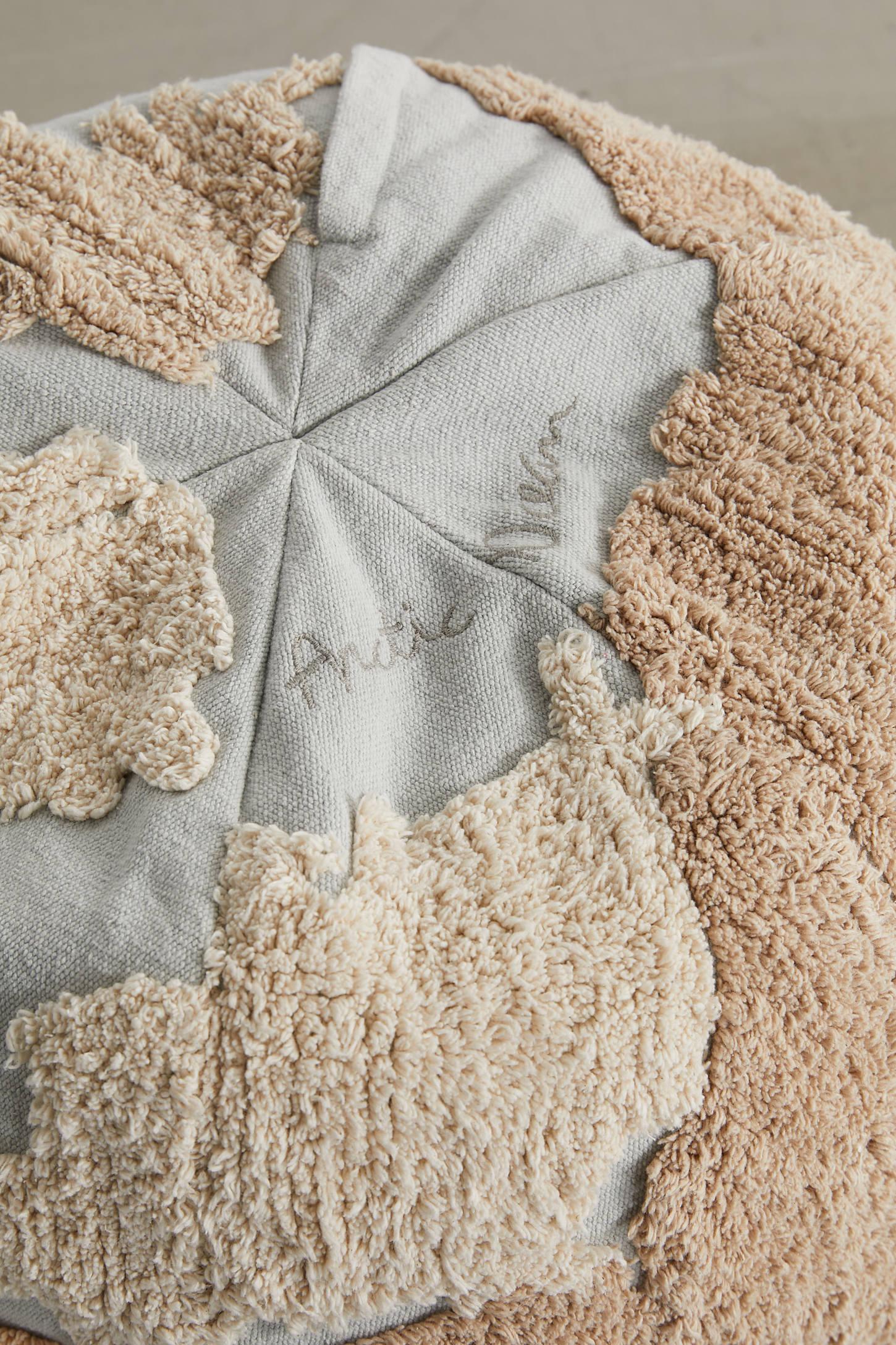 Lorena Canals World Map Pouf