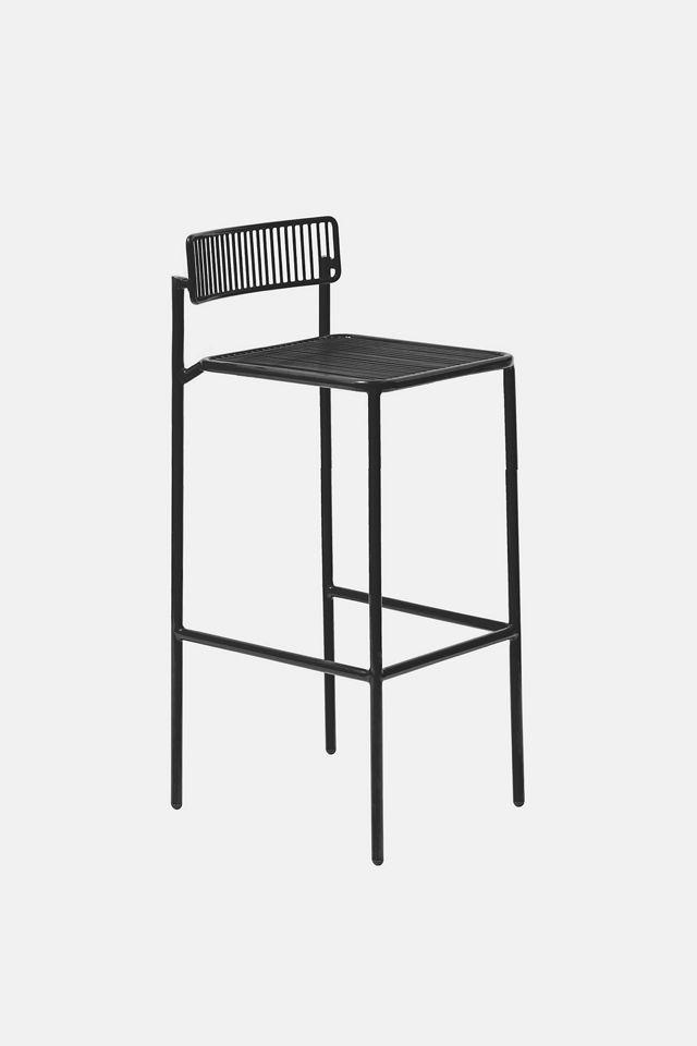 Rachel Minimalist Black Metal Indoor/Outdoor Bar Stool