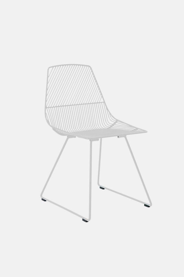 Ethel 32" Minimalistic White Wire Dining Chair