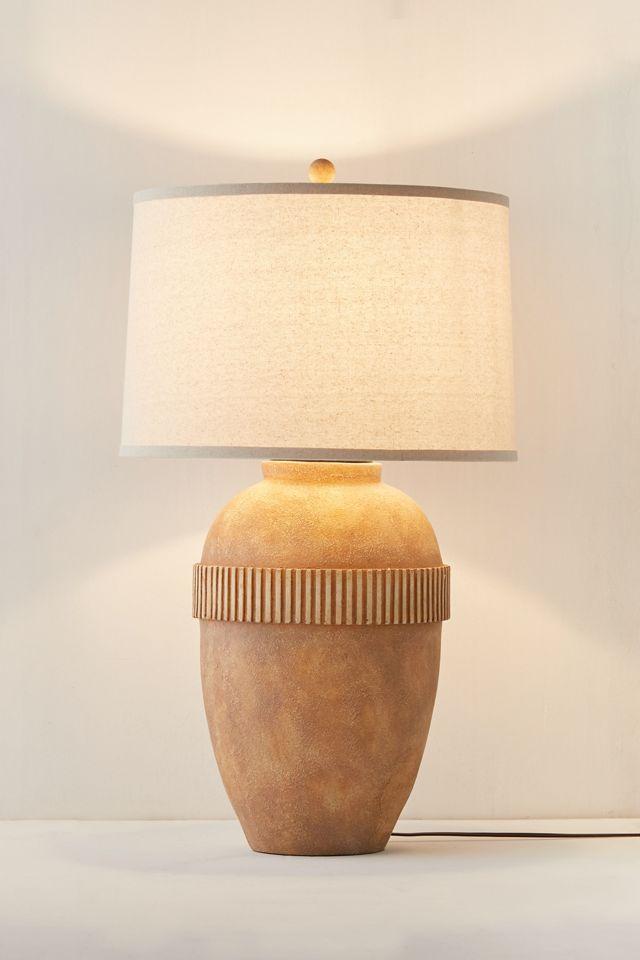 Groove Terracotta Table Lamp