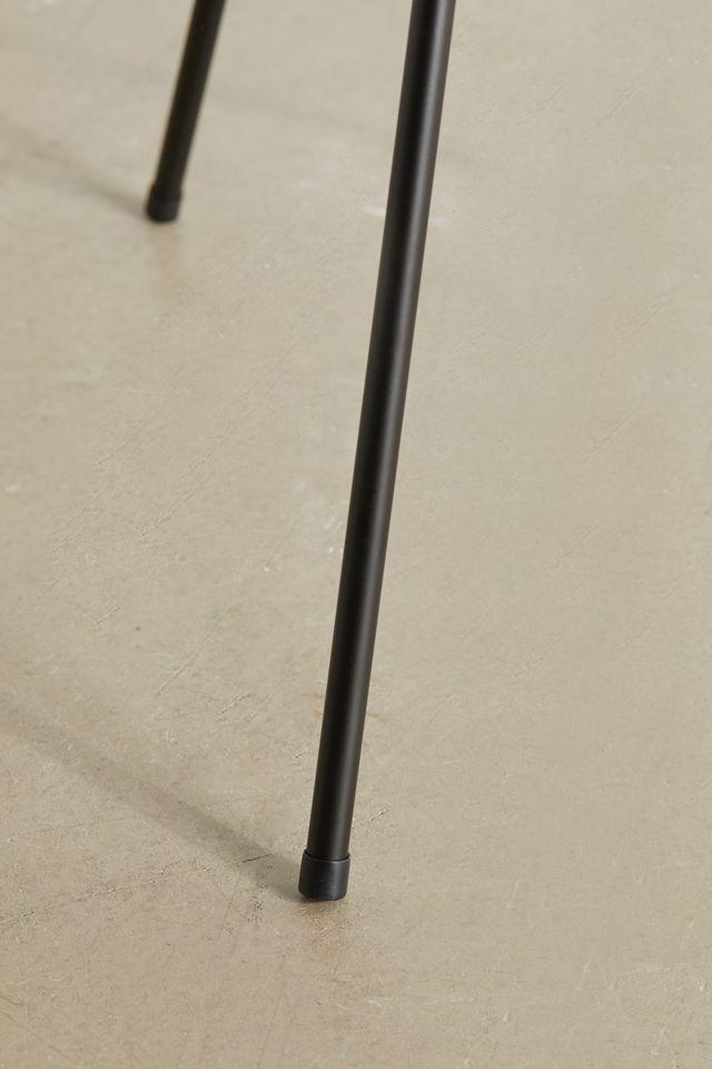 Modern Black Bamboo & Steel Tri-Legged Floor Lamp