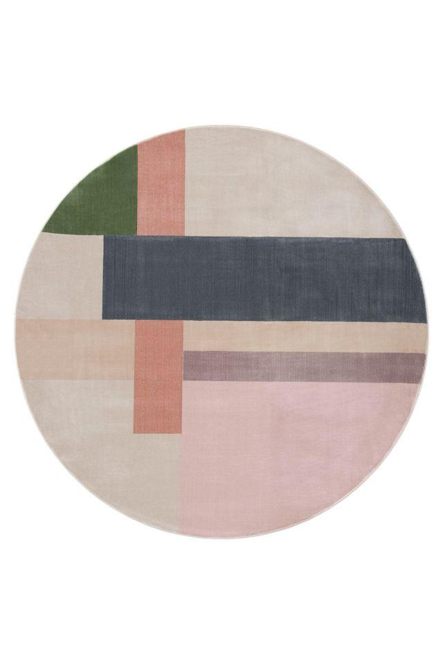 Ivory and Charcoal Abstract Geometric Area Rug