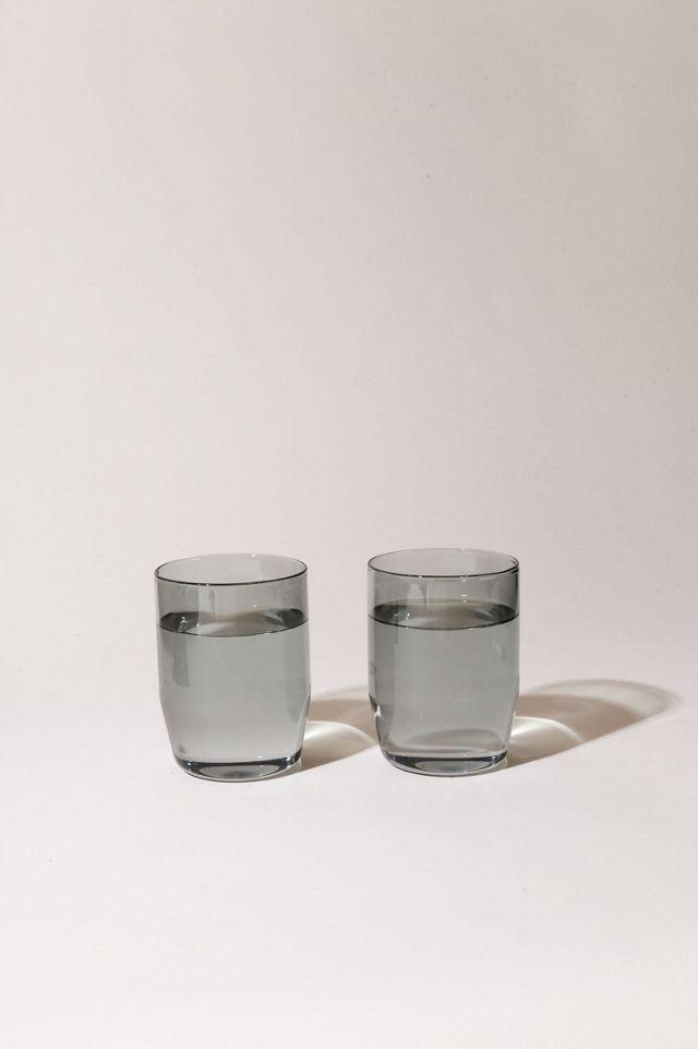 Gray Borosilicate Glass 6 oz Drinking Glasses Set