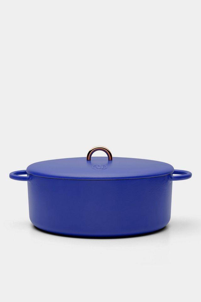 Blue Oval Enameled Cast Iron Dutch Oven 6.75-Quart