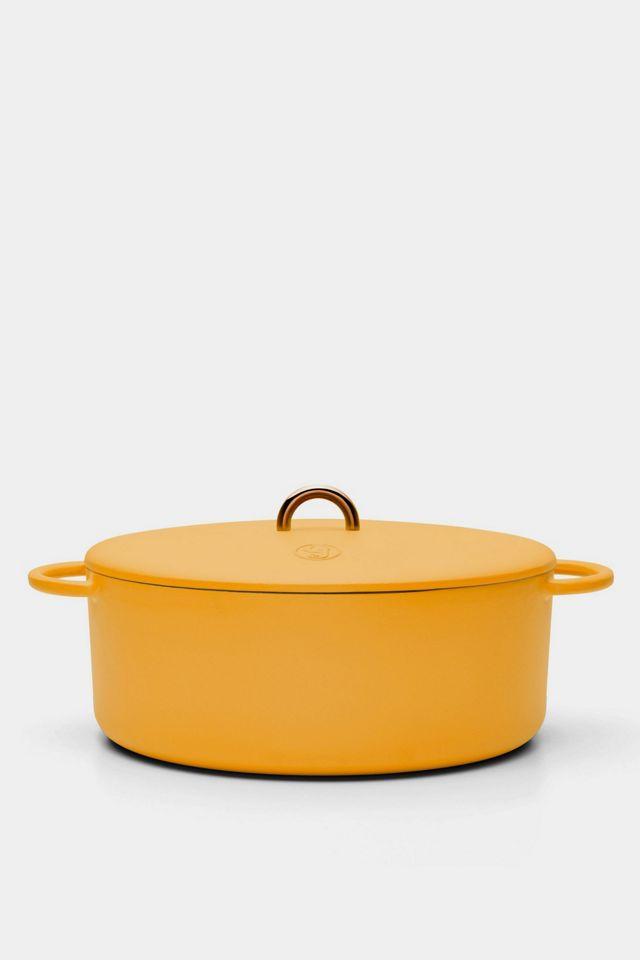 Mustard Enameled Cast Iron 6.75-qt Dutch Oven