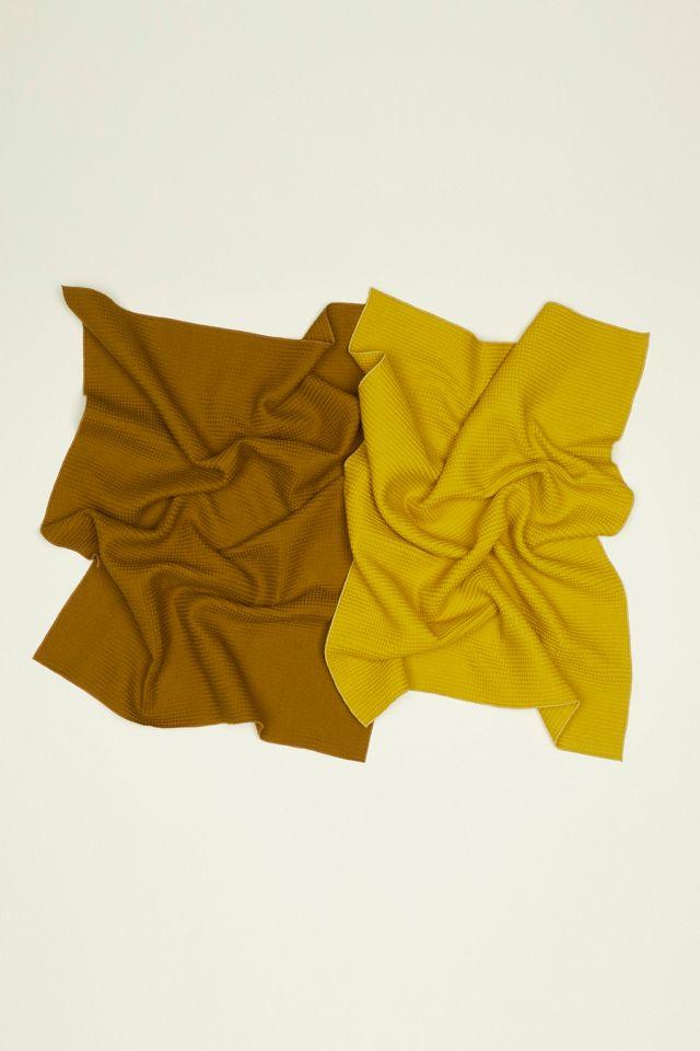 Essential Waffle Kitchen Towels (Set Of 2) by Hawkins New York - Blush + Terra Cotta