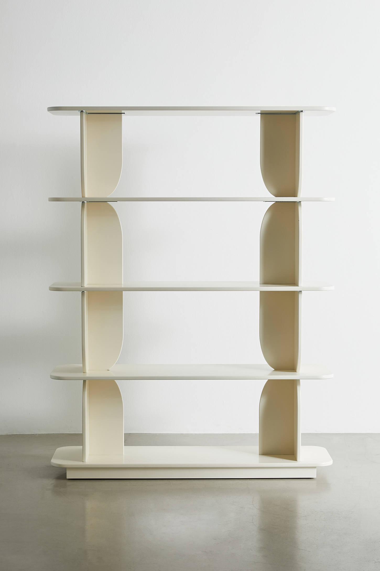 Silas Retro-Modern 5-Tier Bookshelf