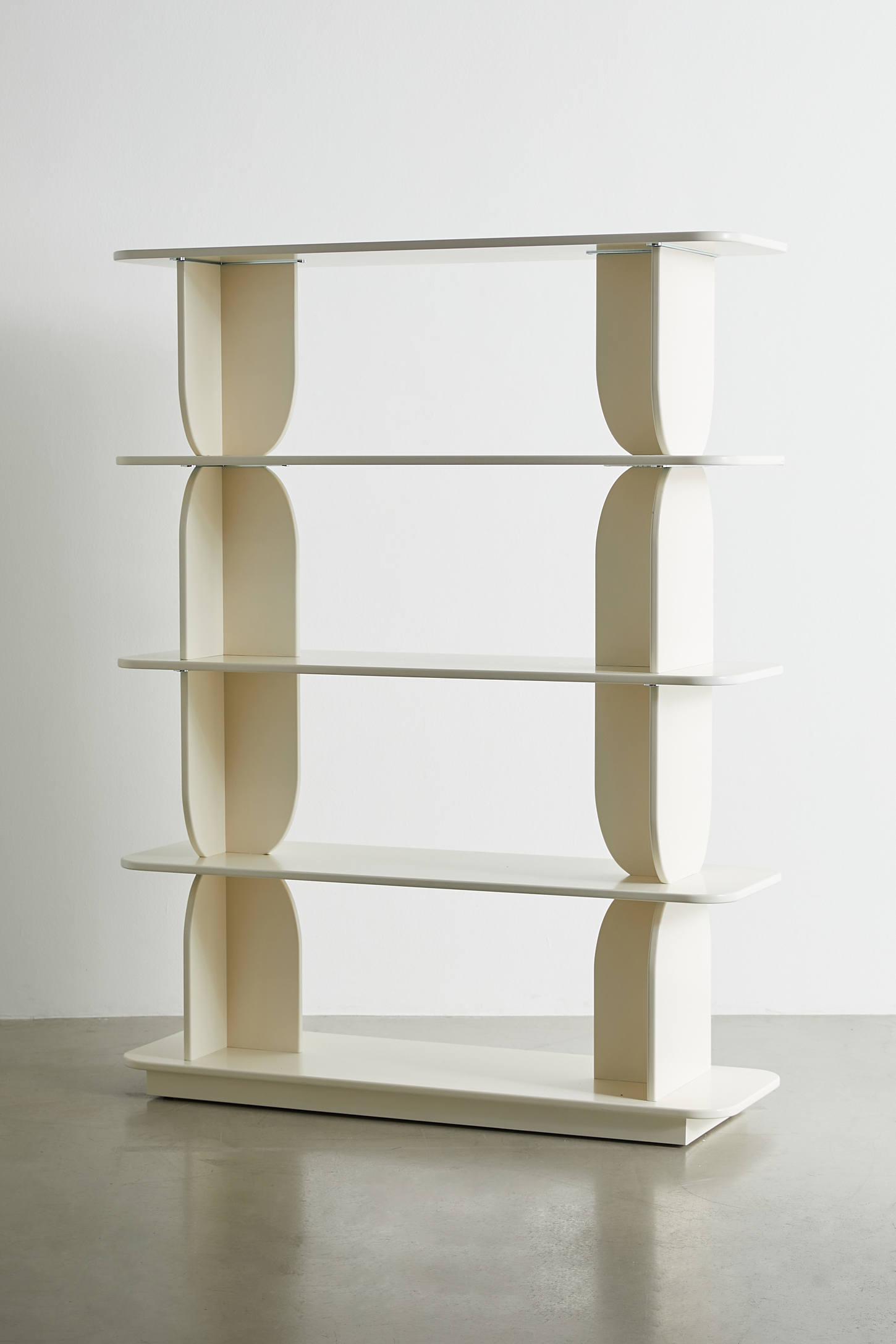Silas Retro-Modern 5-Tier Bookshelf