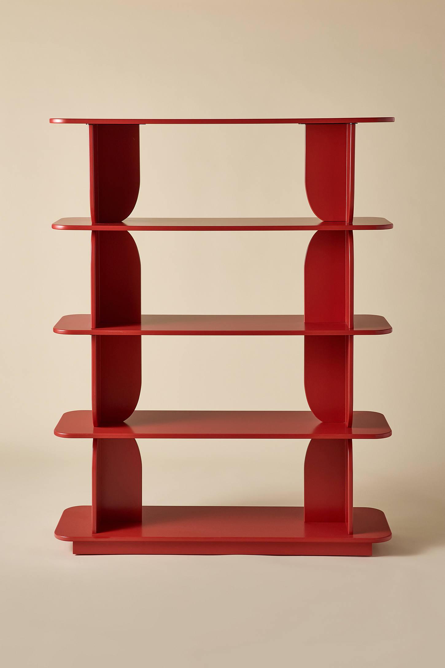 Silas Retro-Modern 5-Tier Bookshelf