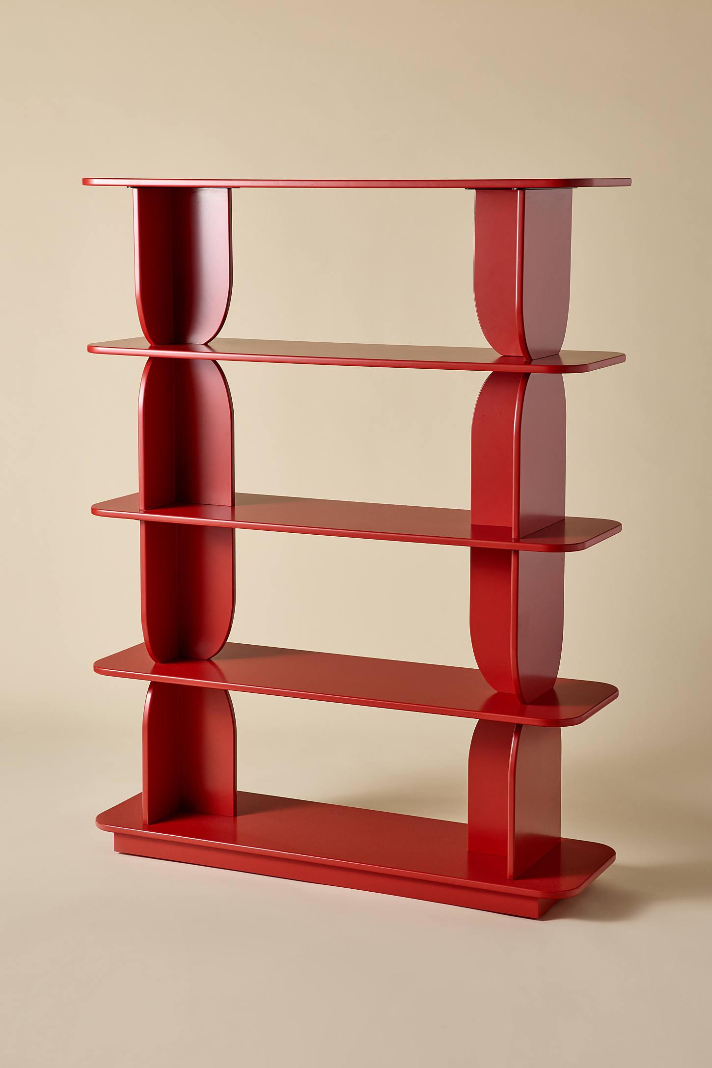 Silas Retro-Modern 5-Tier Bookshelf