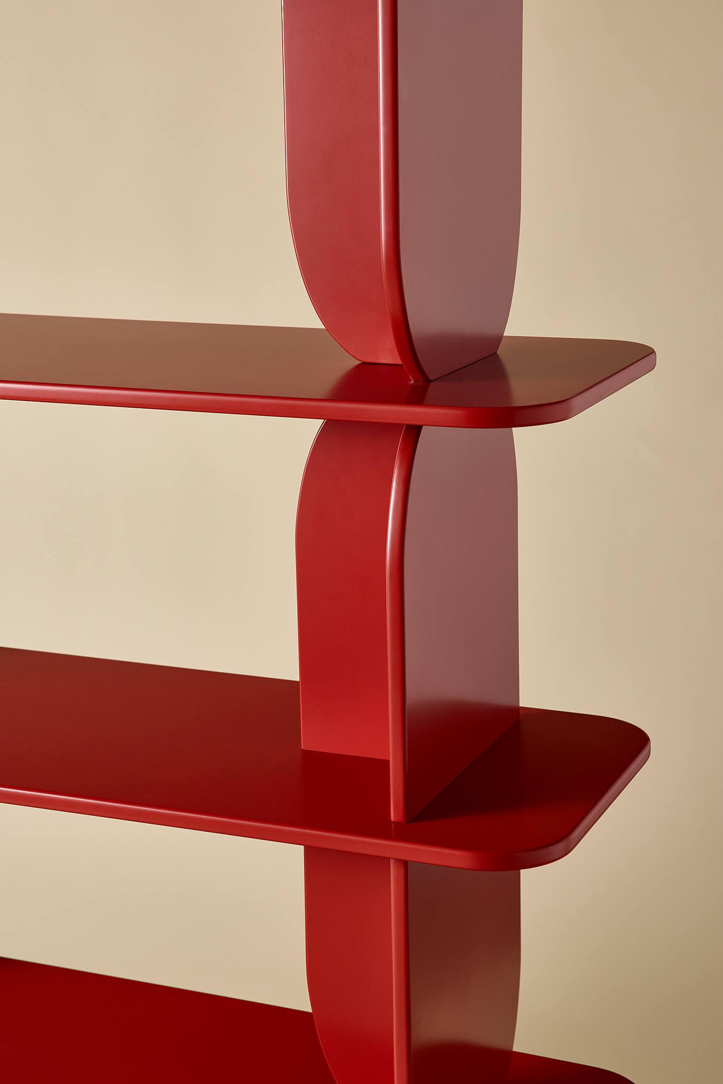 Silas Retro-Modern 5-Tier Bookshelf