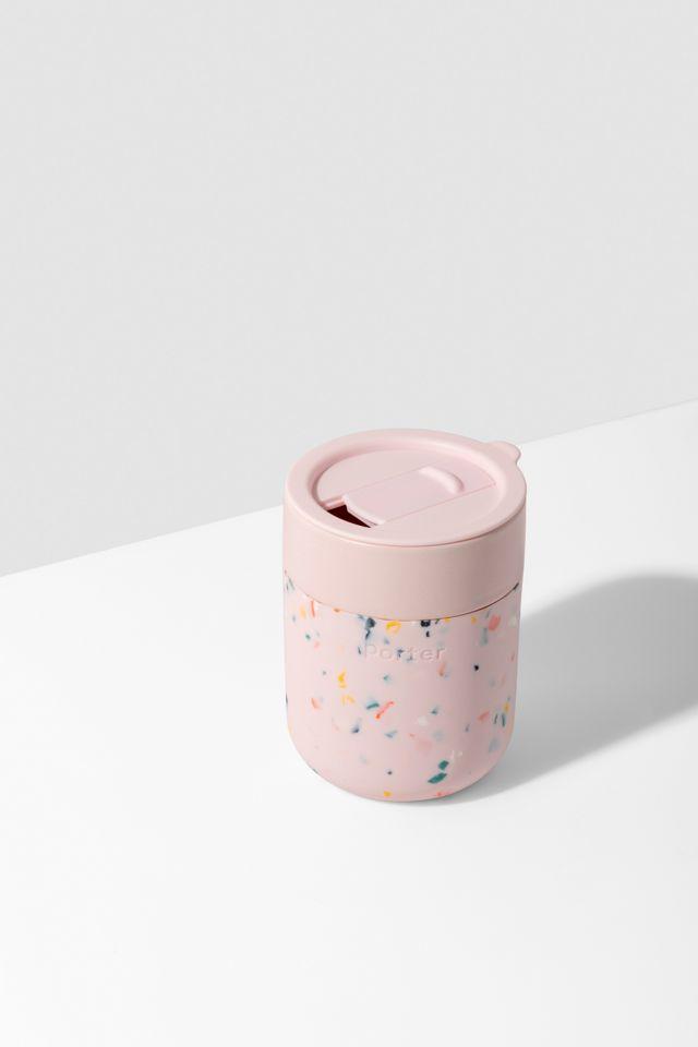 Terrazzo Blush Ceramic Mug with Silicone Sleeve, 12 oz