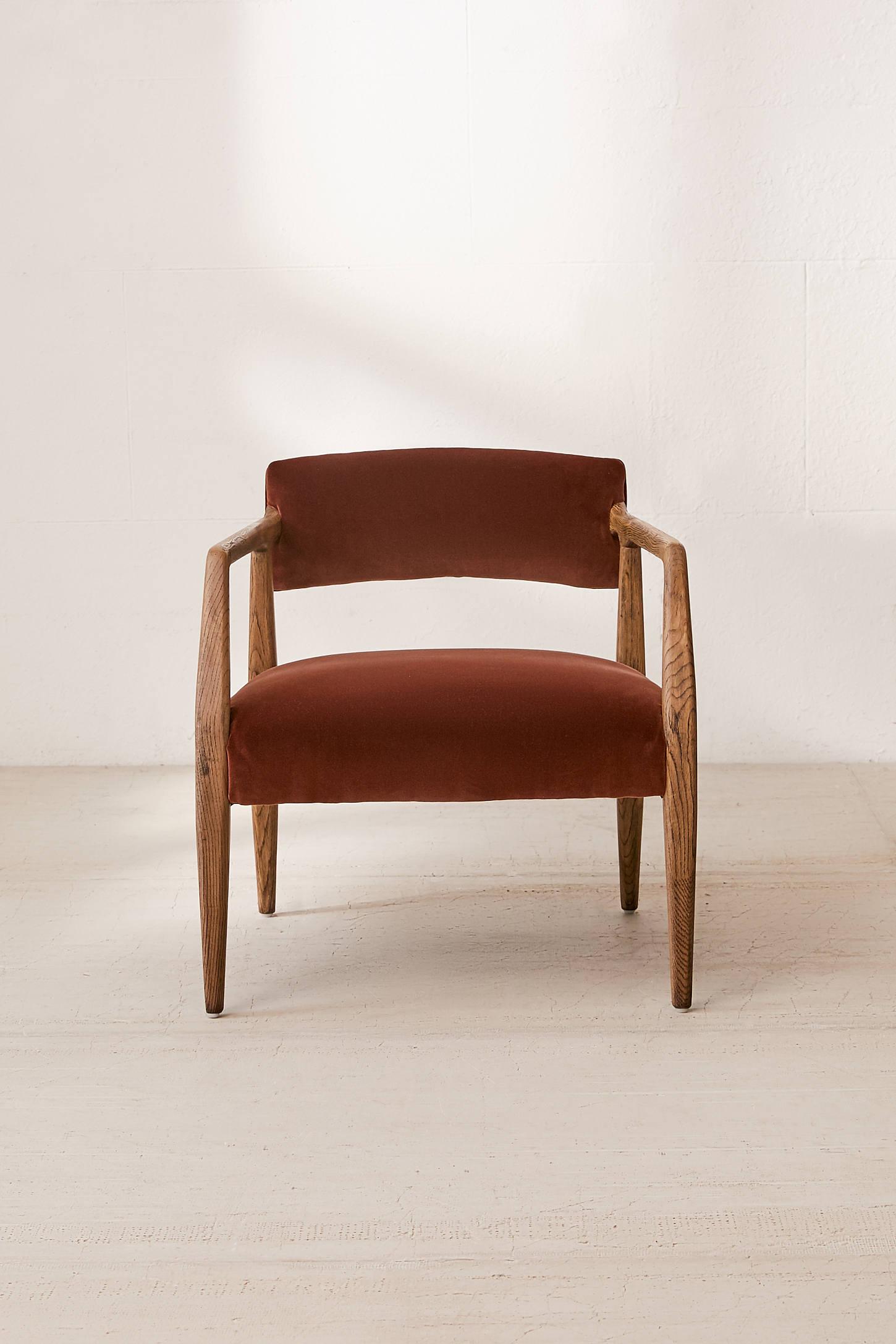 Edith Upholstered Velvet Arm Chair