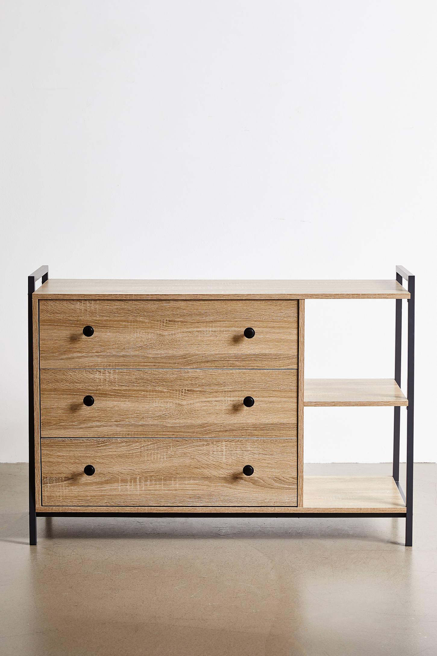 Kirby Shelf Accent 3-Drawer Dresser