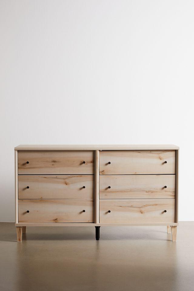 Pacific Maple 6-Drawer Double Horizontal Dresser