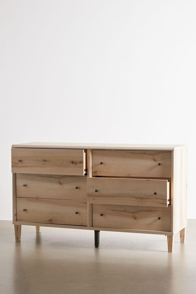 Pacific Maple 6-Drawer Double Horizontal Dresser