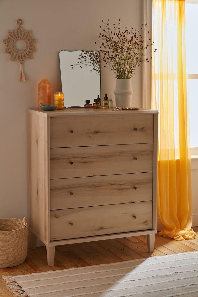 Anders Tall 4-Drawer Wood Dresser