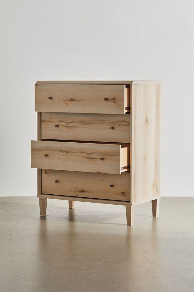 Anders Tall 4-Drawer Wood Dresser