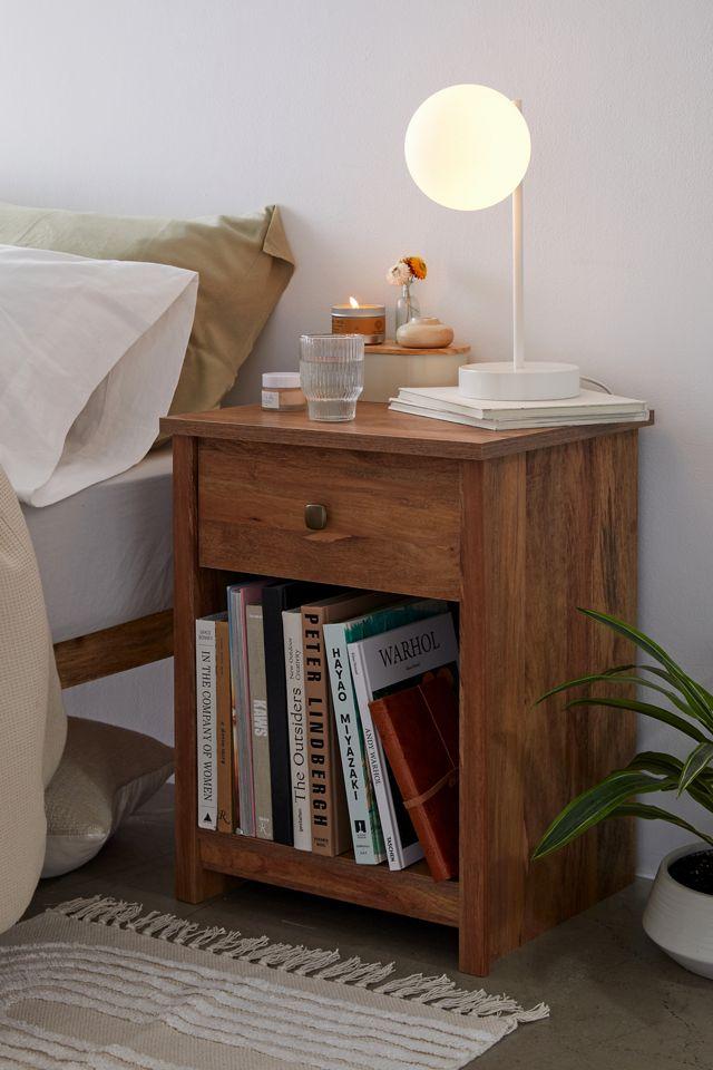 Sindoori Mango Farmhouse Nightstand with Open Storage