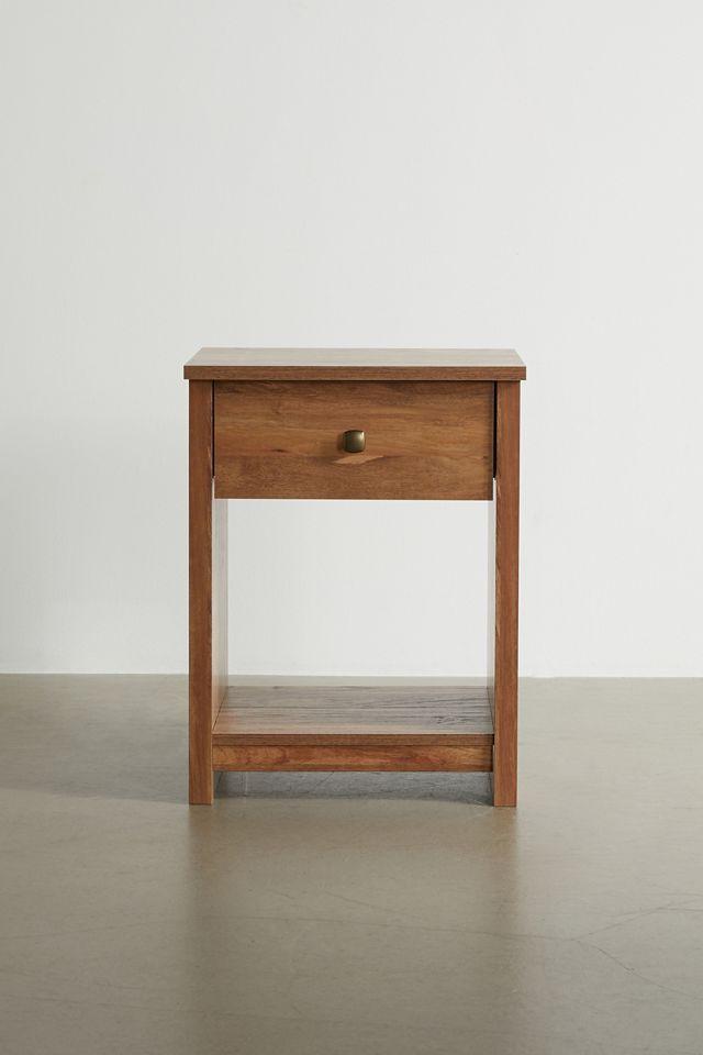 Sindoori Mango Farmhouse Nightstand with Open Storage