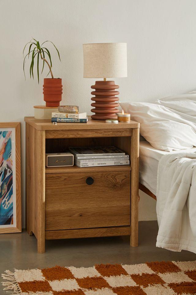 Jordan Wood Storage Nightstand