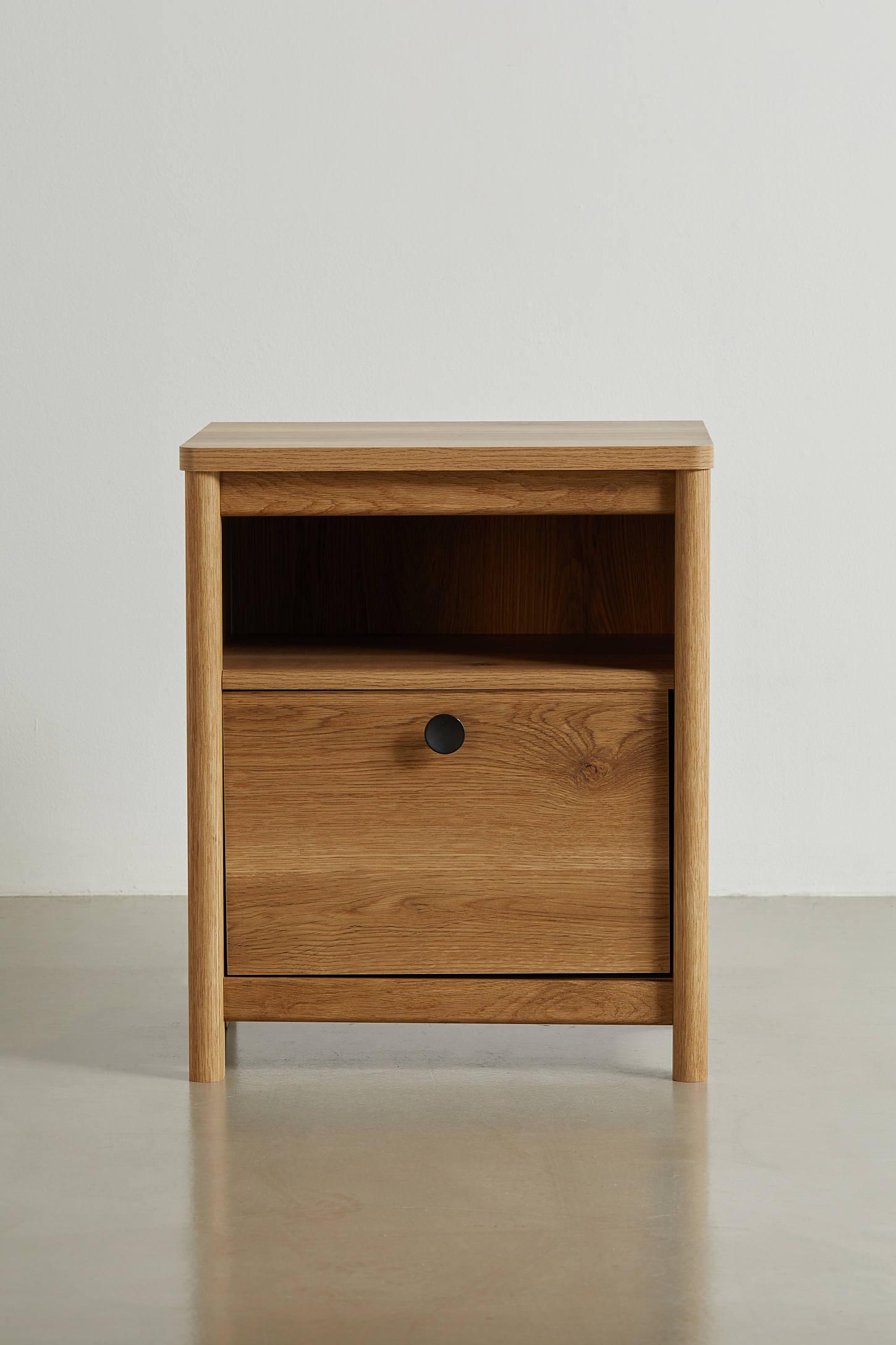 Jordan Wood Storage Nightstand