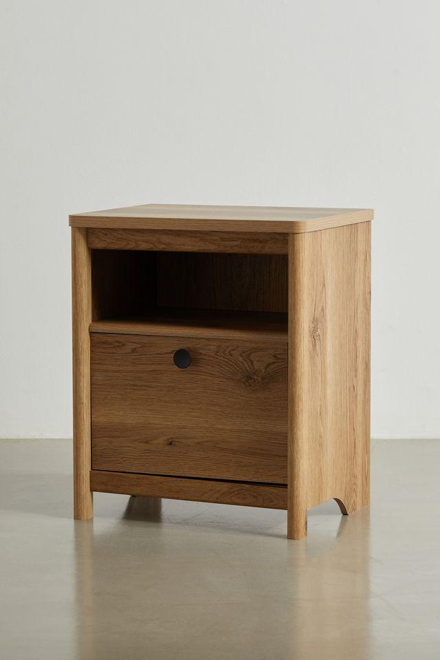 Jordan Wood Storage Nightstand