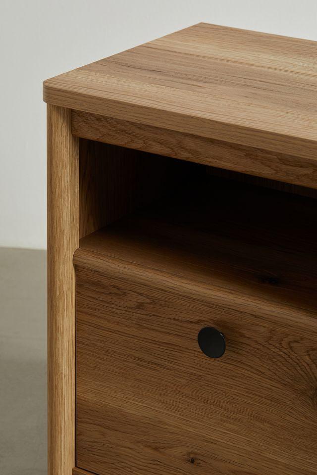 Dover Edge Modern Rustic Timber Oak Night Stand with Drawer