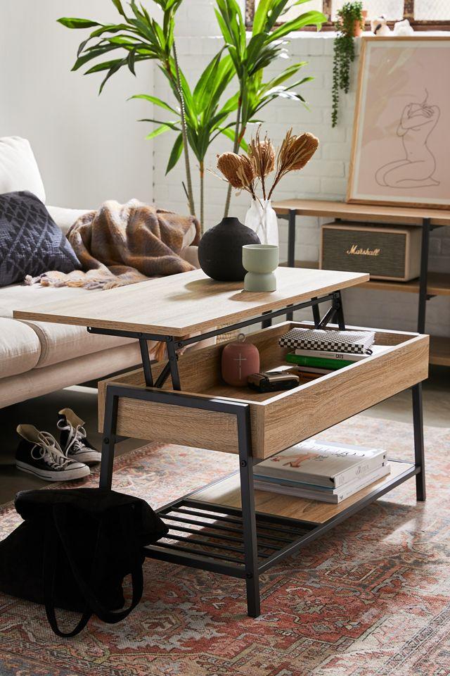 Charter Oak Lift-Top Coffee Table with Hidden Storage