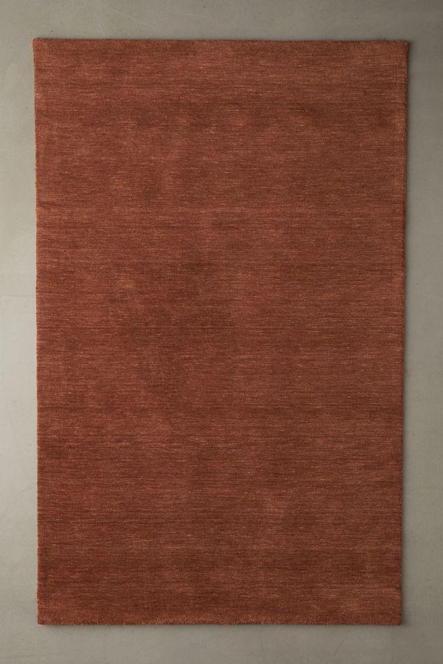 Handmade Copper Wool Rectangular Area Rug 5' x 8'