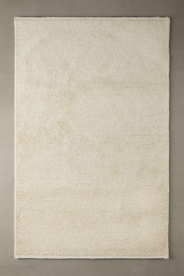 Ivory Hand-Tufted Wool Runner Rug with Cotton Backing