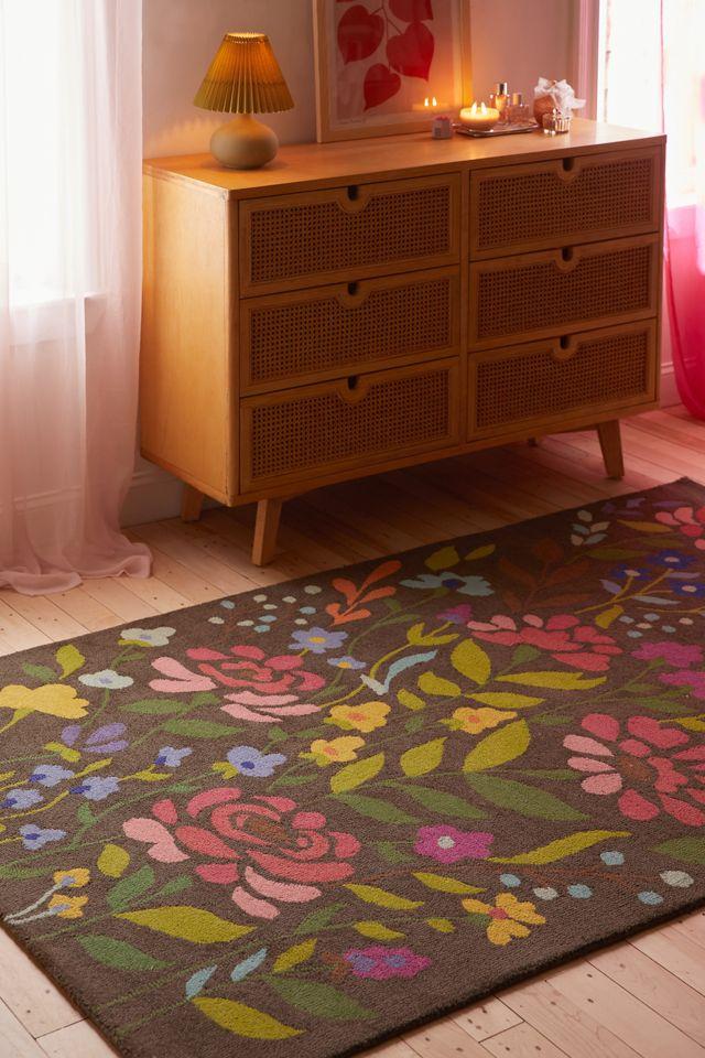 Floral Tufted Wool Rug