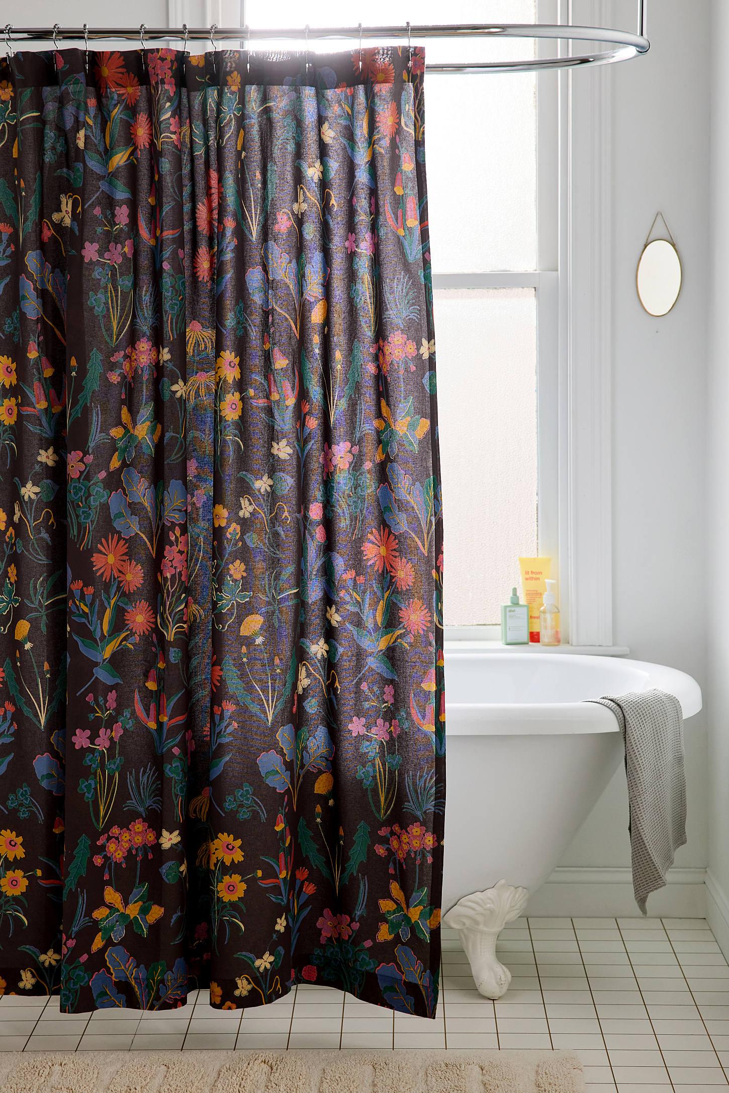 Flori Wildflower Patterned Shower Curtain