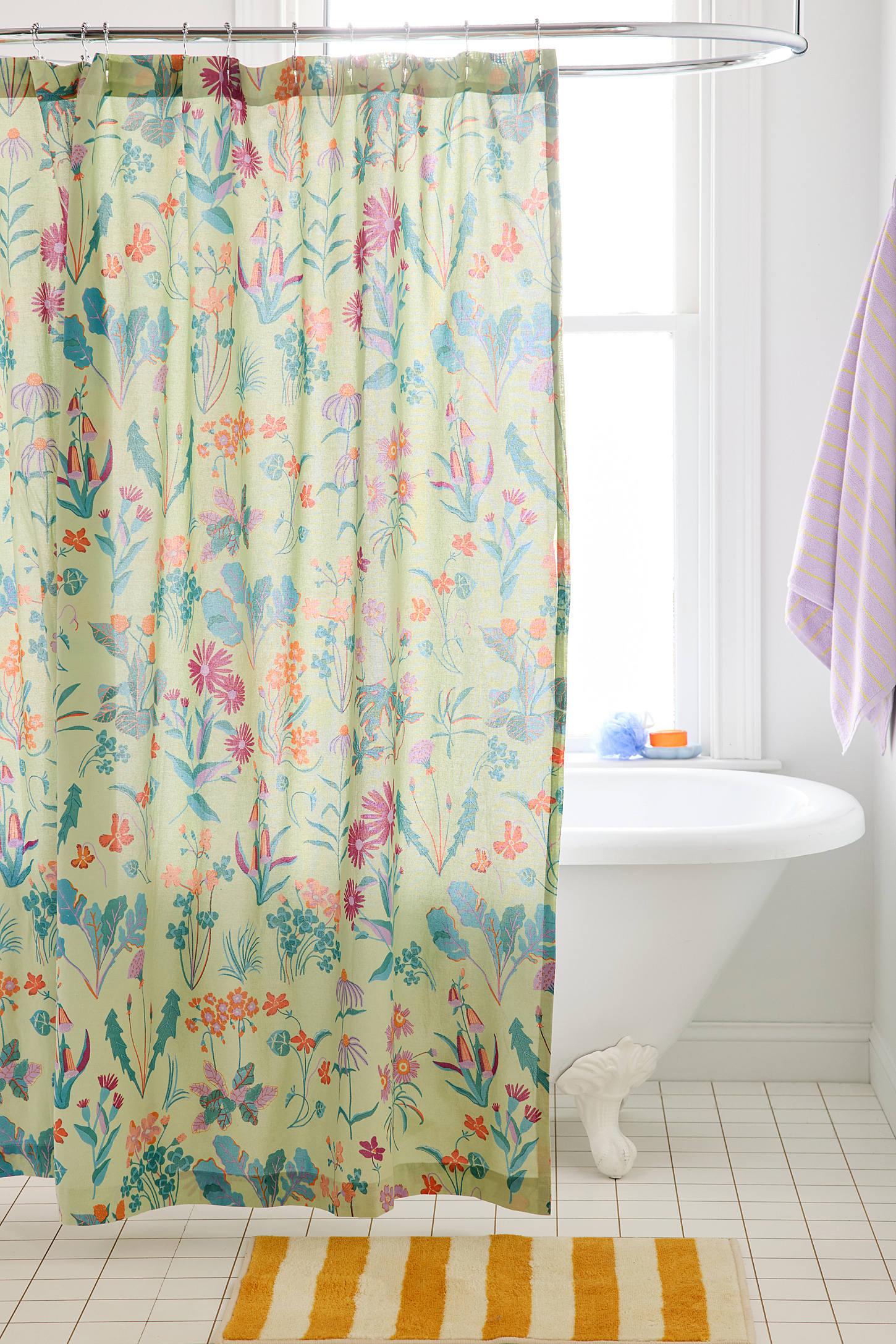 Flori Wildflower Patterned Shower Curtain