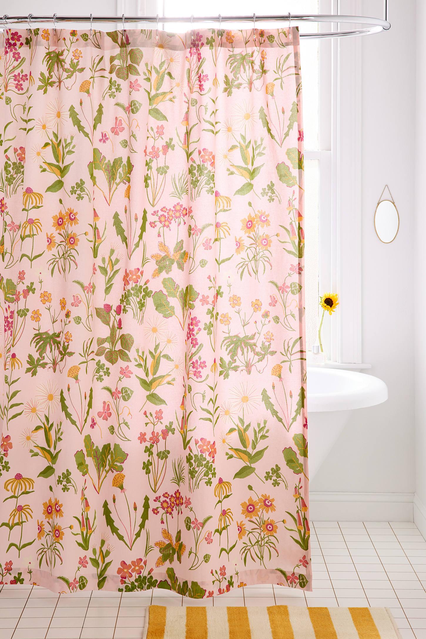 Flori Wildflower Patterned Shower Curtain