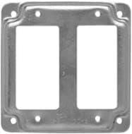 Silver Steel 2 Gang Square Box Cover