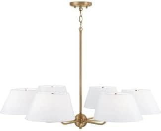 Capital Lighting Welsley 6 - Light Chandelier in  Aged Brass