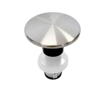 Brushed Nickel Plastic Touch-Toe Drain Stopper