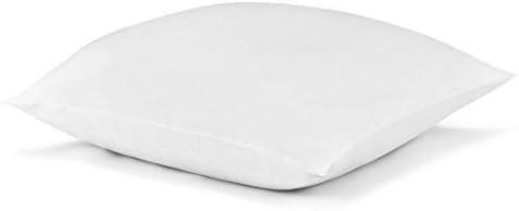 White 17'' Hypoallergenic Microfiber Square Pillow Insert