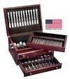 Mahogany Presidential Flatware Chest with Lift-Out Knife Tray