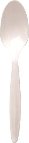 Dixie Plastic Cutlery, Mediumweight Teaspoons, White, 1,000/Carton -DXEPTM21