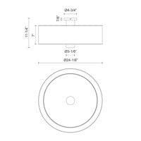 Theo Fabric Semi Flush Mount