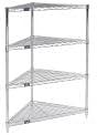 42 x 24 x 18 Inch Chrome Corner Wire Shelving Unit