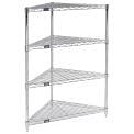 42 x 24 x 18 Inch Chrome Corner Wire Shelving Unit
