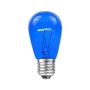 Novelty Lights Blue S14 Edison Hanging Outdoor String Light Replacement Bulbs E26 medium Base 11 Watt