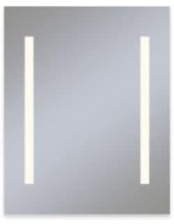 Recessed Frameless 1 Door Medicine Cabinet with 4 Adjustable Shelves and LED Lighting and Electrical Outlet